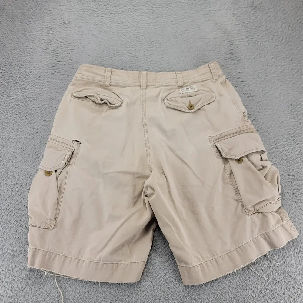 Polo by Ralph Lauren‎ Shorts Mens 35 Tan Vintage Baggy Cargo Y2k 90s Skater